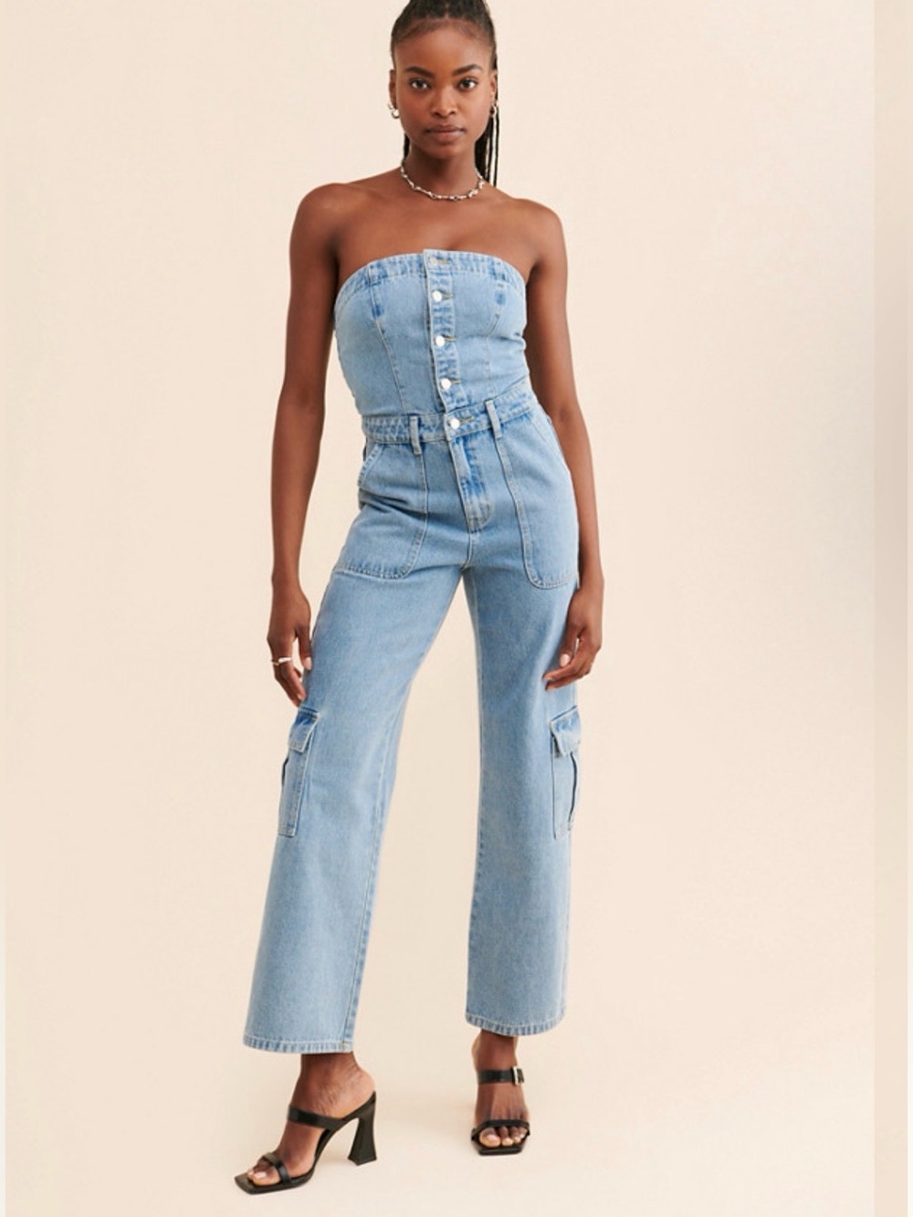 Rare London Cargo strapless jumpsuit (size 2)